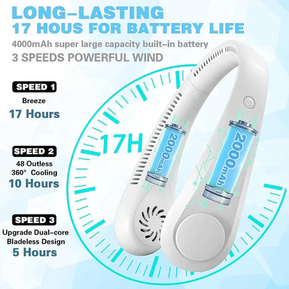Rechargeable Portable Hanging Neck Fan