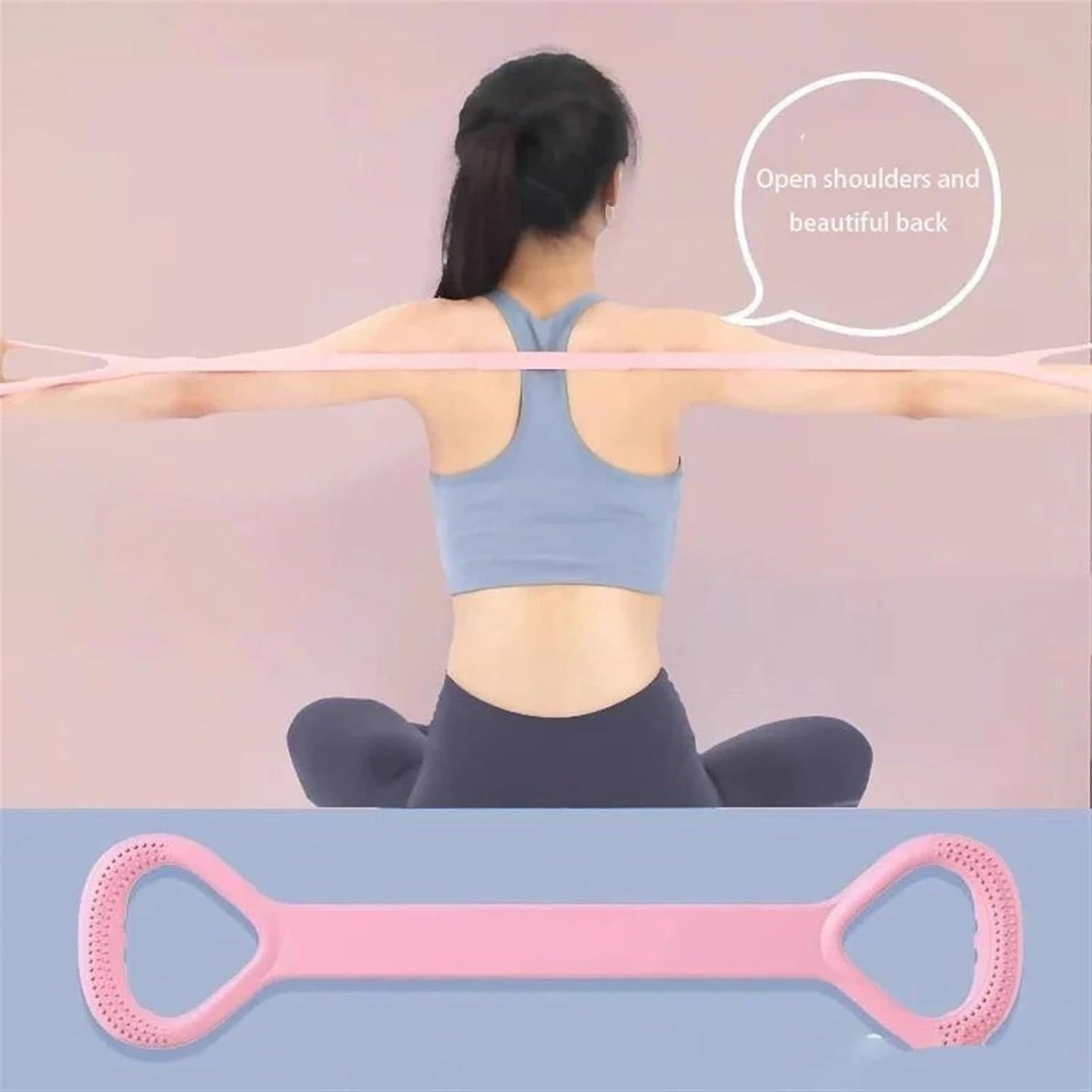 yoga belt Stretch Strap Yoga 8-figure Tensioner Yoga Tool Open Back